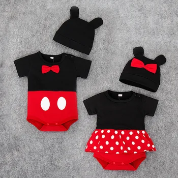 Mickey Otroške Igralne Obleke Baby Boy Oblačila Disney Baby Dekle Unisex Oblačila Za Malčke Bebe Baby Dekle Minnie Jumpsuit Moda Risanka 1