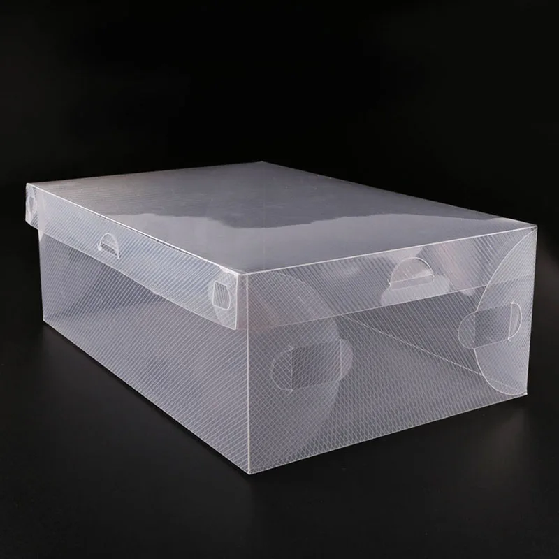 10Pcs Kakovostne prozorne Plastike Škatle za Shranjevanje Pregleden Ličila Organizator Zložljive Čevlji Primeru Imetnik Doma Uporabna Orodja 4