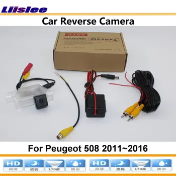 Avto Povratne Pogled od Zadaj Kamero Za Peugeot 508 2011-2016 Samodejno Varnostno kopiranje CAM vmesnika RCA Priključek Združljiv začetni Zaslon 1