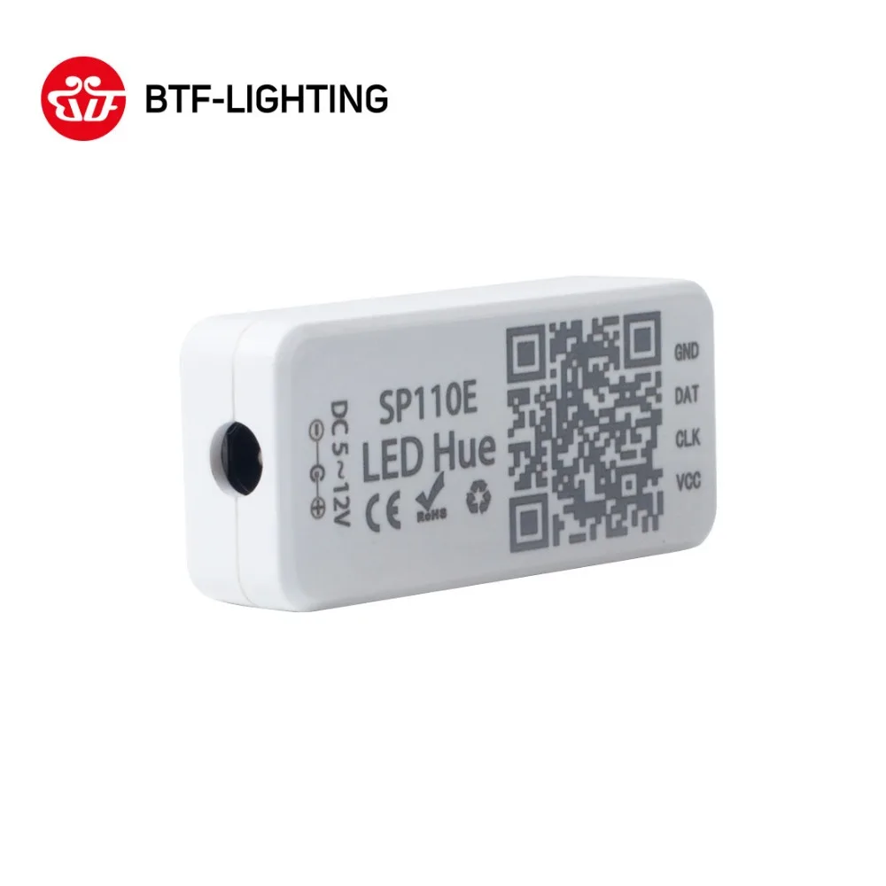 SP110E Bluetooth Controller DC5-12V Za WS2812B SK6812 RGB/RGBW Čarobne Luči LED, Pixel Trakovi Pametni Telefon APP Nadzor IOS/Android 4