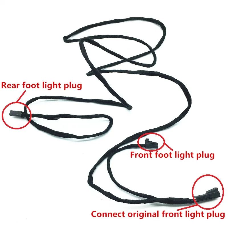 Avto Notranje Vzvratno LED FootWell Luči/Zadaj Prtljažnik, svetilke Svetlobe napeljave pas Za VW A3 S3 A4 B9 A5 A6 A7 A8 V3 V5 V7 TT Sedež 3