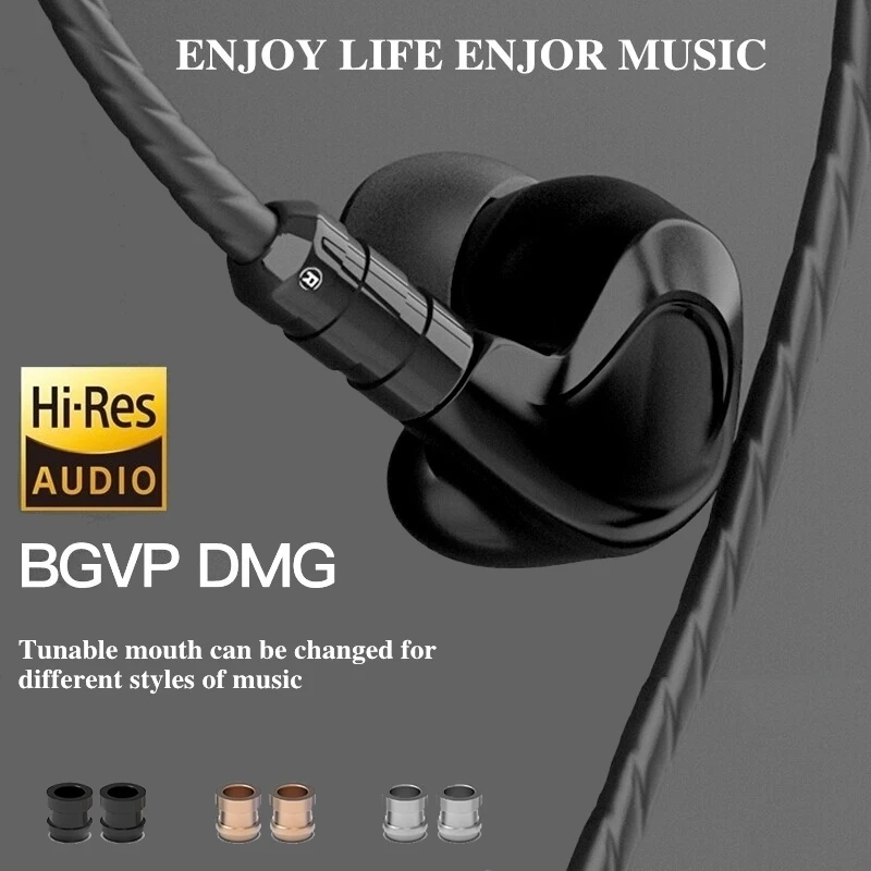 BGVP DMG 2DD 4BA Hibridni Voznik in-ear slušalke Zaslon šumov žično Glasbe Čepkov, ki teče MMCX Kabel predvajalnik glasbe 4