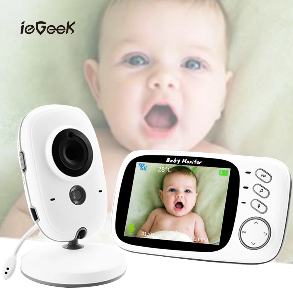 VB603 Brezžični Baby Monitor s 3,2 palčnim LCD Noč Vizija Varnosti Temperatura Fotoaparata, Video, Barvni Nadzor Varnostne Kamere 1
