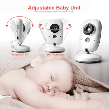 VB603 Brezžični Baby Monitor s 3,2 palčnim LCD Noč Vizija Varnosti Temperatura Fotoaparata, Video, Barvni Nadzor Varnostne Kamere 3