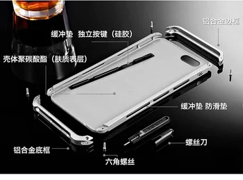 Za Xiaomi Mi 6 Primeru Kovinski Okvir 3 v 1 Hibridni PC Hard Cover Za Xiaomi Mi6 Aluminij Zlitine Mobilne Odbijača Primeru 4