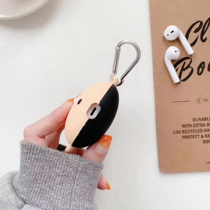 3D Smrkelj Fant Silikonsko Ohišje za Airpods Srčkan Bluetooth Slušalke Primeru za apple Airpod Kritje za AirPods 1 2 z Keychain Anime 3