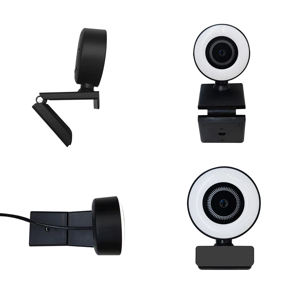 Webcam 1080P mini kamera Fill Light Spletna kamera z Mikrofonom 360 stopinj spletna Kamera za Pc Video v Živo Kliče kamero usb Webcamera 0