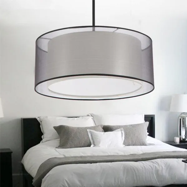 Evropski Ameriške sodobne tkanine obesek lučka lučka E27 LED neobvezno foyer dinning posteljo, dnevna soba, spalnica stropna svetilka obesek 4