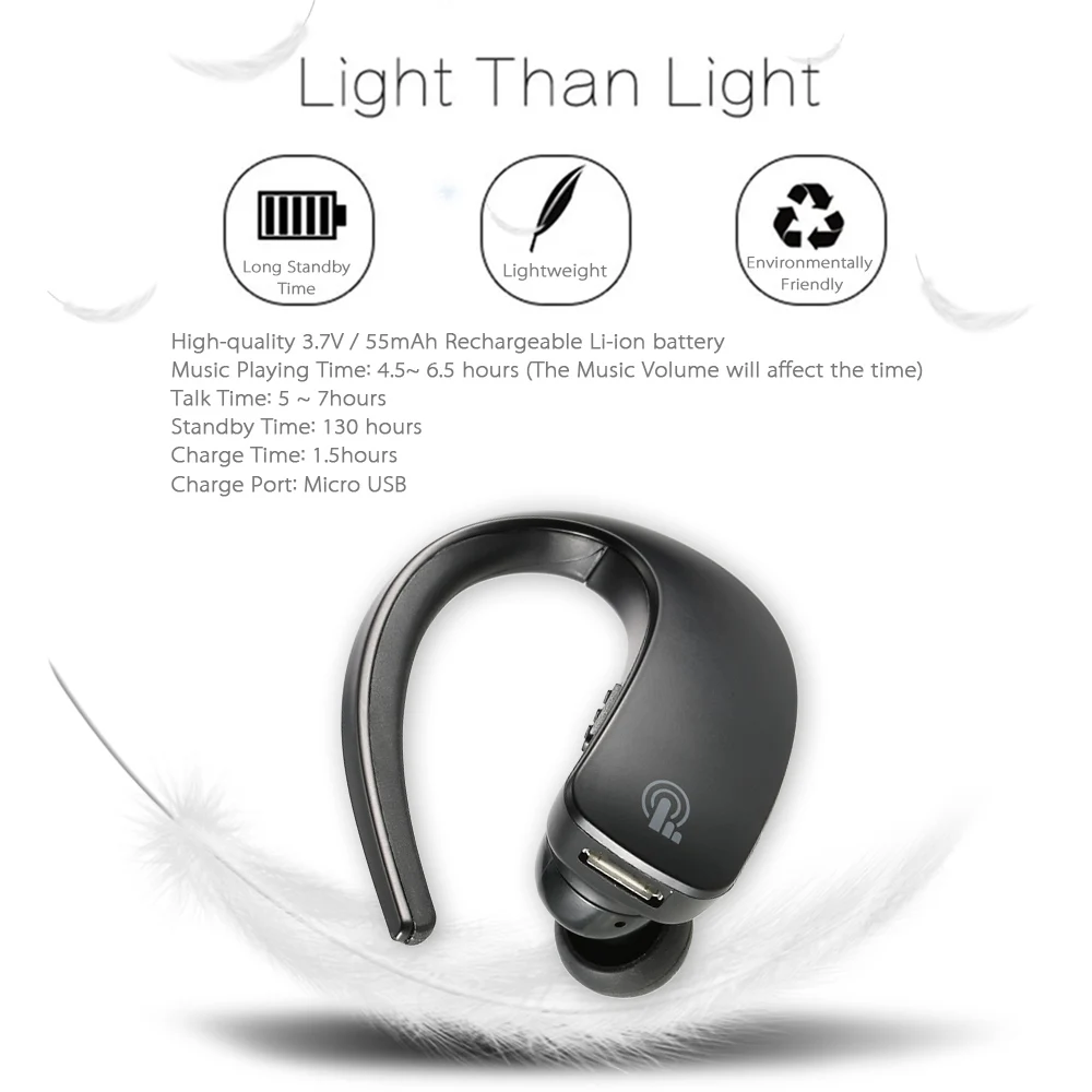 Q2 Brezžične Slušalke Bluetooth Slušalke za V uho Šport Bluetooth 4.1 Glasbo, Slušalke za prostoročno telefoniranje w/ Mic za iPhone 6S 6 iPad 0
