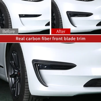 Zunanjost mat ogljikovih vlaken za Tesla model 3 dodatna oprema/avto dodatki model 3 tesla tri tesla model 3 ogljika/dodatki 2