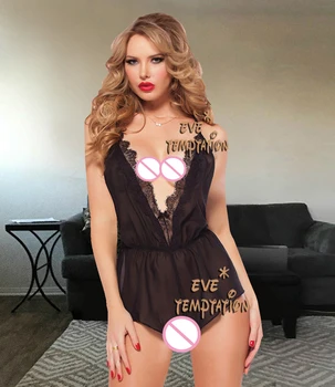 Seksi, vroče erotično čipka Babydoll perilo pantyhose očarljivo skušnjavi neto Teddies Bodysuits Catsuit Cosplay Kostume W022 516