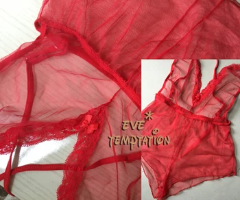 Seksi, vroče erotično čipka Babydoll perilo pantyhose očarljivo skušnjavi neto Teddies Bodysuits Catsuit Cosplay Kostume W022 4