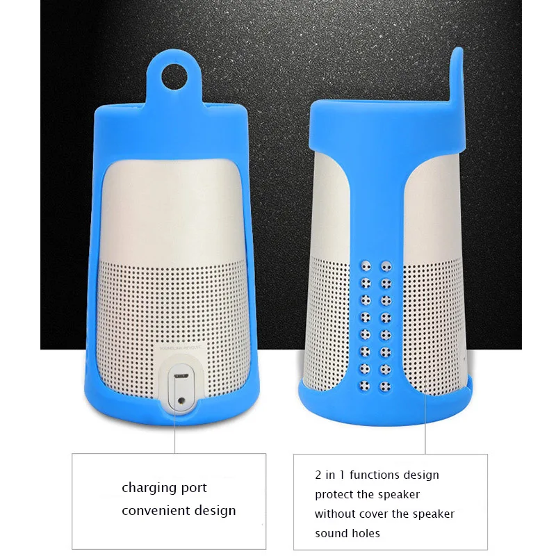 Shockproof Silikonski Pokrov Primeru za BOSE Soundlink Vrti Bluetooth Zvočnik Prenosni Anti-slip Pokrov 2