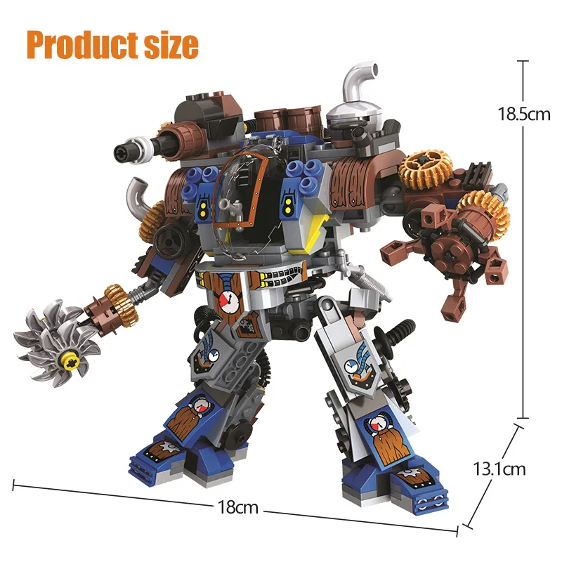 371pcs Mesto Starost Pare Serije Mehanske Titan Roboti gradniki Vojaške Številke Opeke Izobraževanje Igrače za Boy 4