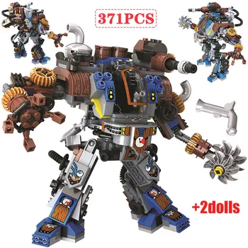 371pcs Mesto Starost Pare Serije Mehanske Titan Roboti gradniki Vojaške Številke Opeke Izobraževanje Igrače za Boy 5