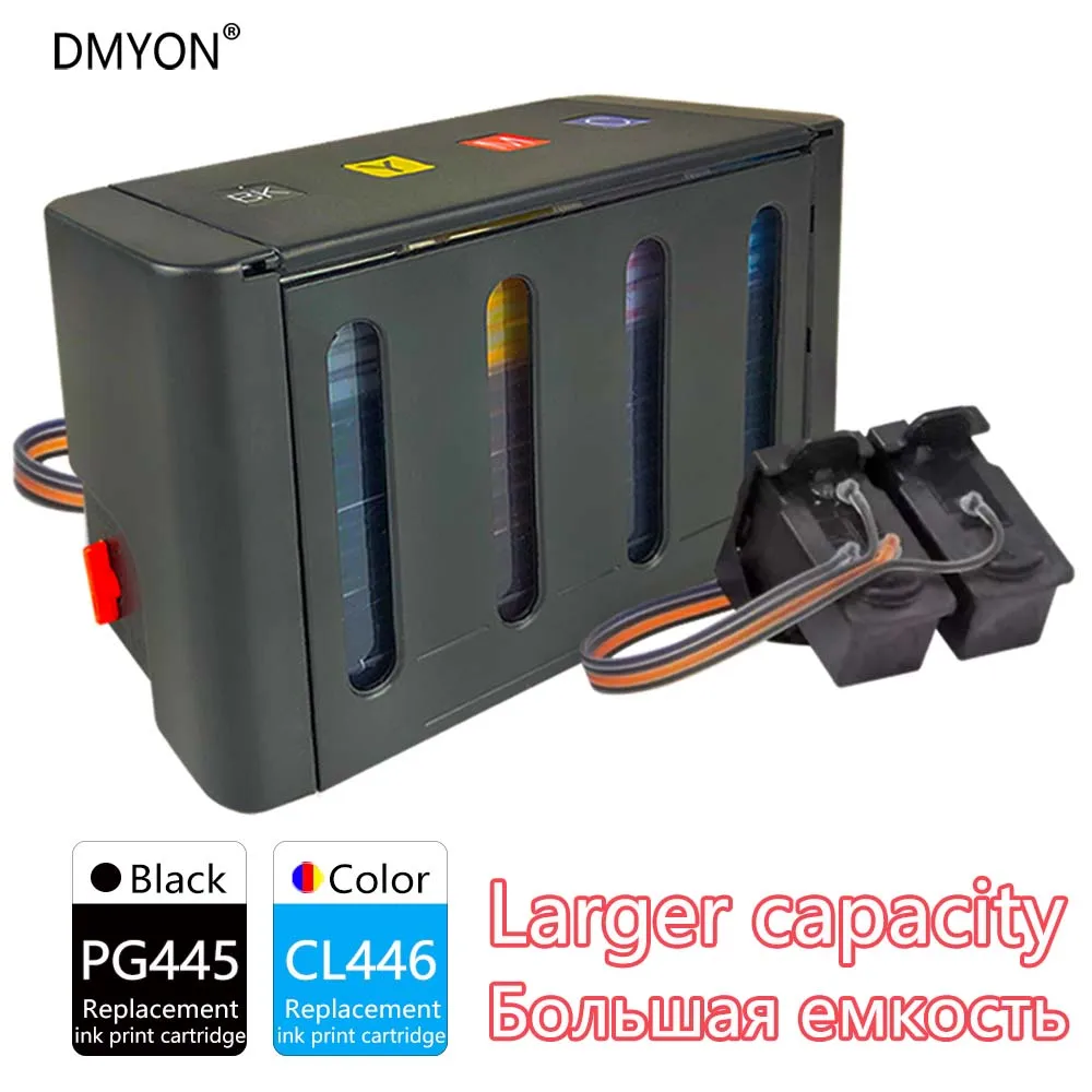 DMYON Združljiv za Canon PG445 CL446 CISS Večino kartuša Za PIXMA MG2440 MG2540 MG2940 MG2942 MX494 MG2944 Tiskalnik 3