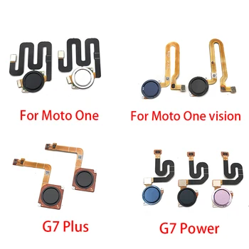 10Pcs/Veliko，Gumb Domov Prstnih odtisov, se Dotaknite ID Senzorja Flex Kabel Trak Za Motorola Moto G7 Plus / G7 G8 Moč / Eno Vizijo 0