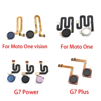 10Pcs/Veliko，Gumb Domov Prstnih odtisov, se Dotaknite ID Senzorja Flex Kabel Trak Za Motorola Moto G7 Plus / G7 G8 Moč / Eno Vizijo 3