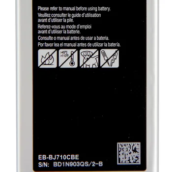 Samsung Original Nadomestna Baterija EB-BJ710CBC Za GALAXY 2016 Različica J7 J710F J710K J710H J7108 SM-J7109 EB-BJ710CBE 3