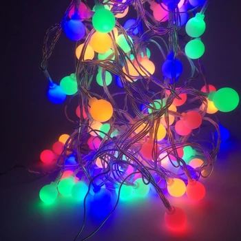 AC 220V 10m 20m, 30m 50m Mat Žogo Niz LED Luči Božič Garland za Počitnice Stranka Poroko Domov Zunanji Nepremočljiva Dekor 2