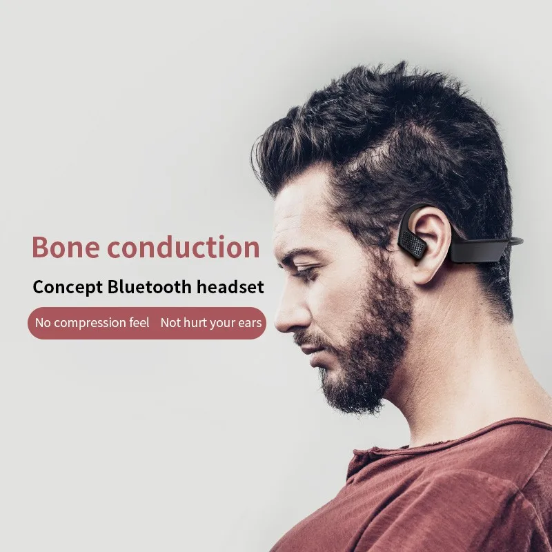Novi Bluetooth 5.0 Brezžične Slušalke Kosti Prevajanje Ni za V Uho Slušalke Prostem Športne Slušalke z Mikrofonom za Prostoročno uporabo Slušalke 0