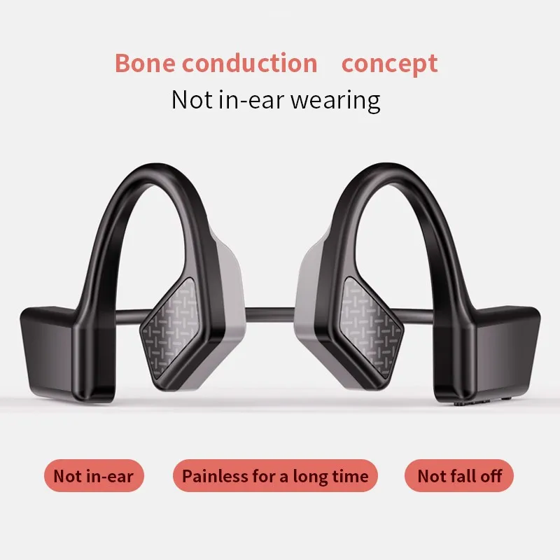 Novi Bluetooth 5.0 Brezžične Slušalke Kosti Prevajanje Ni za V Uho Slušalke Prostem Športne Slušalke z Mikrofonom za Prostoročno uporabo Slušalke 2