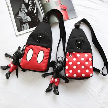 Disney Mickey Minnie Otroke mini torba fant dekle risanka lutka torba torba messenger Potovalni zaboji za shranjevanje vrečko 1