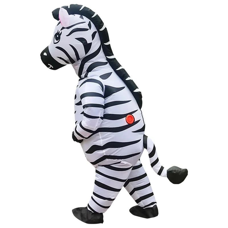Novo Zebra Napihljivi Kostum Halloween Kostum za Odrasle Celotno Telo, Luštna Črna Bela Živalski Karneval Stranka Vlogo Igrajo Disfraces 3