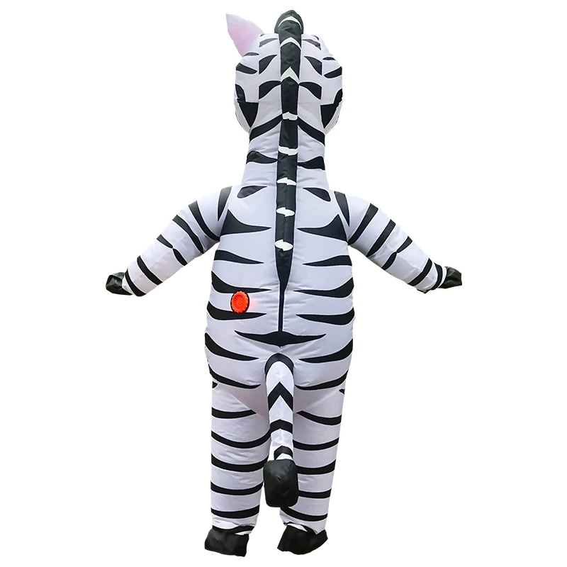 Novo Zebra Napihljivi Kostum Halloween Kostum za Odrasle Celotno Telo, Luštna Črna Bela Živalski Karneval Stranka Vlogo Igrajo Disfraces 4