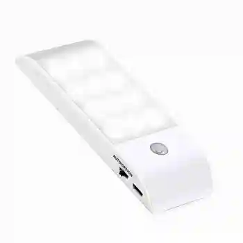 12 LED Polnilna Senzor Gibanja Kabineta Luči Z USB Kabel za Polnjenje Noč Svetlobe Kabinet Svetilka 1
