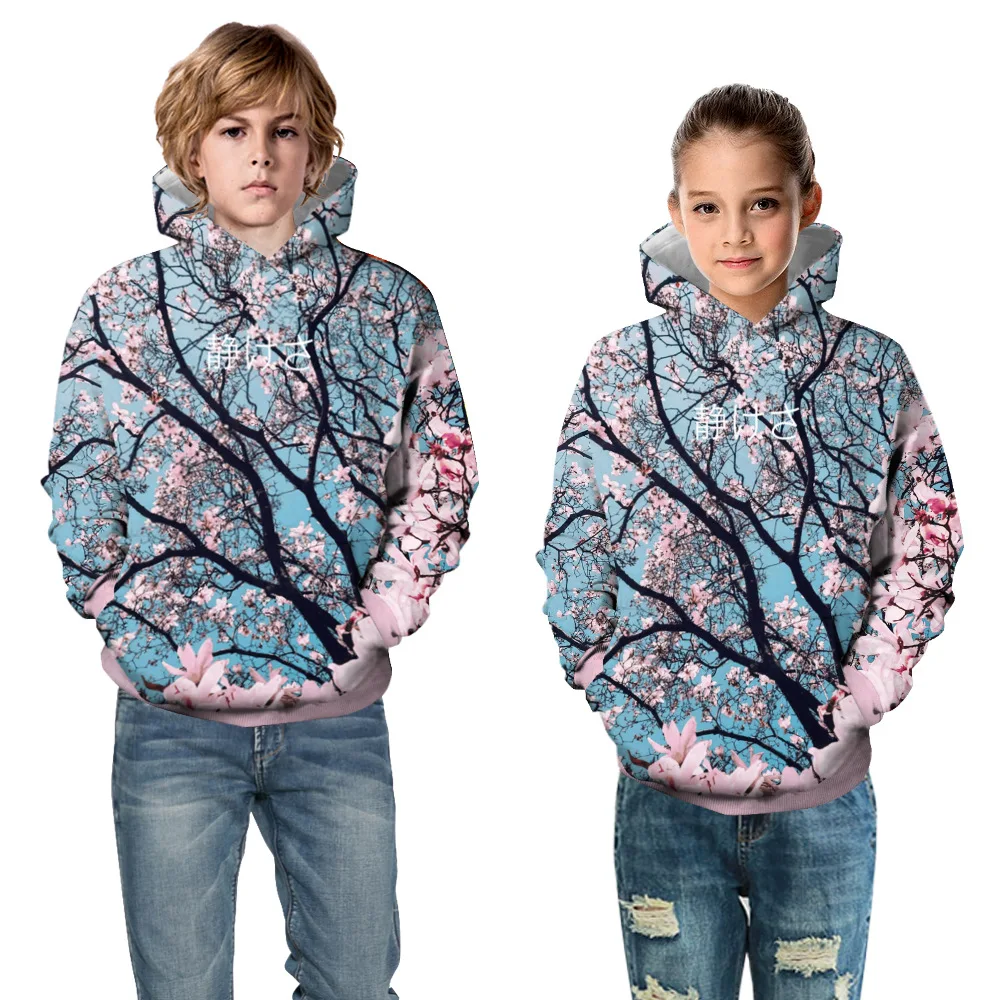 Otrok 3D vision vortex hoodie fantje in dekleta moda pomlad dolg rokav priložnostne, športni pulover s kapuco teen trend ulice 3