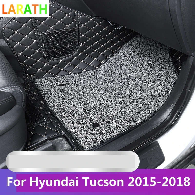 Visoko Kakovost Za Hyundai Tucson-2018 Avto predpražnike Stopala Preproge pad mat Korak Usnje Notranjost Avtomobila dajatve preprogo Avto Styling 5