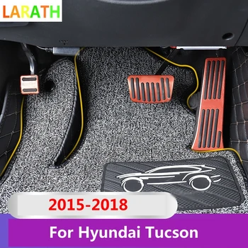 Visoko Kakovost Za Hyundai Tucson-2018 Avto predpražnike Stopala Preproge pad mat Korak Usnje Notranjost Avtomobila dajatve preprogo Avto Styling 1