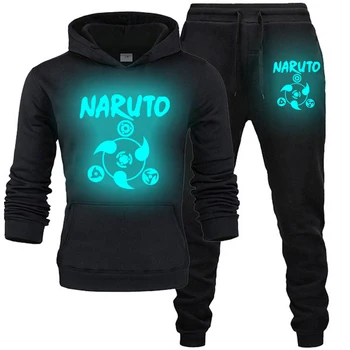 Anime Naruto Cosplay Jopiči Določa Oblačila, Kostume Mens Hoodies Sweatshirts Uzumaki Akatsuki Haruno Sakura Žareče Obleke, Kompleti 4