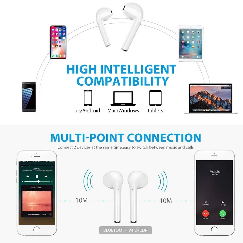 I7s TWS Brezžične Bluetooth Slušalke za Uhans A101 U200 / UMiDIGI Ž Pro Music Slušalka Polnjenje Box 4