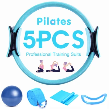 2PCS Joga Obroč Komplet Strokovno Pilates Mišične Vadbe začarani Krog Zaviti Hujšanje Telesne Zgradbe, Fitnes Krog Joga Dodatki 4