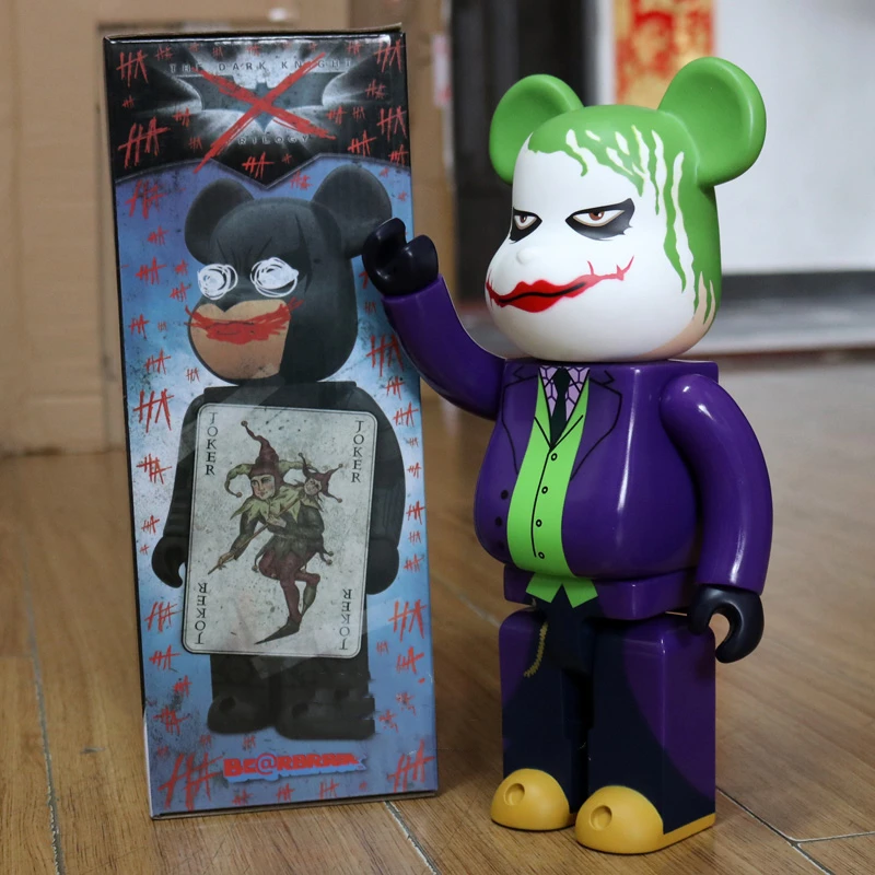 11in 28 cm 400% Se@rbrick DIY Moda Igrača PVC Dark Knight Joker HeathLedger medvedek Dejanje Slika Zbirateljske Model Igrača 0