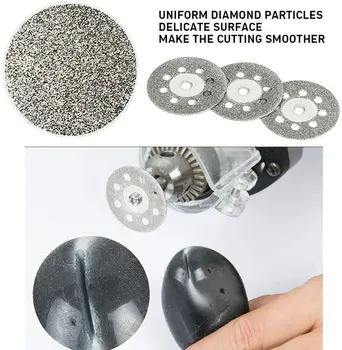 10 Kos HSS Rezalna plošča Cut Off Plošč Prevlečenih Rotacijski Orodja Vretenu 22 mm Kovinski Diamantno Rezanje za Dremel 2