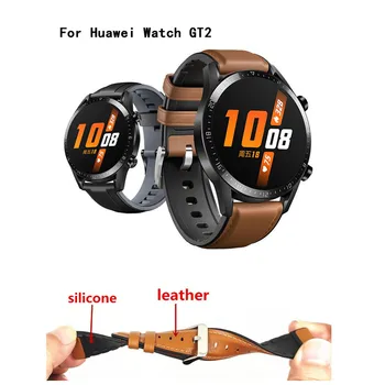 Usnje Silikonsko zapestnico Trak jermenčki Za Huawei Watch GT/2Pro Watch Dodatki 3