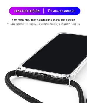 Pašček Kabel Verige Primeru Telefon za Samsung Galaxy J5 2016 J5108 J510F J510 J510H Ogrlica Vrvica za opaljivanje tega Coque Pol zavit Primeru Mat 5