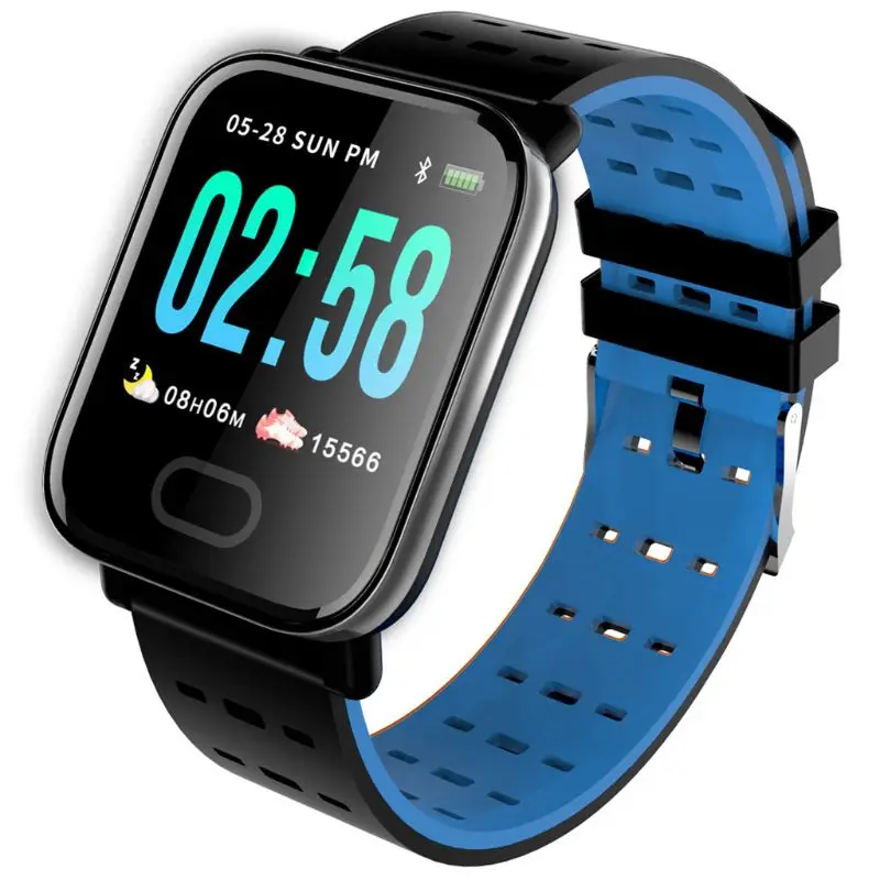 A6 Pametno uro s Srčnega utripa Fitnes Tracker Krvni Tlak Smartwatch 1