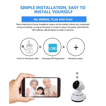 Smart Baby Alarm / Pet Spremljanje Ip Kamera Brezžična Wifi Varnostne Kamere Zaprtih Cctv Kamere Za Nadzor Mini Camara 57304