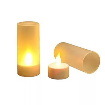 1 Kos Utripanja Dekorativne Sveče, S polnilnik USB,Rumeno/Belo/Barvno Spreminjanje LED Polnilna Sveče Za Dom Dekoracija 5746