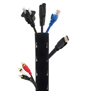 1m Kabel Upravljanje Rokav Prilagodljiv Neoprenske Kabel Ovijte Žice Kabel Hider Kritje Organizator Sistem Za PC TV Urad Telefoni 4