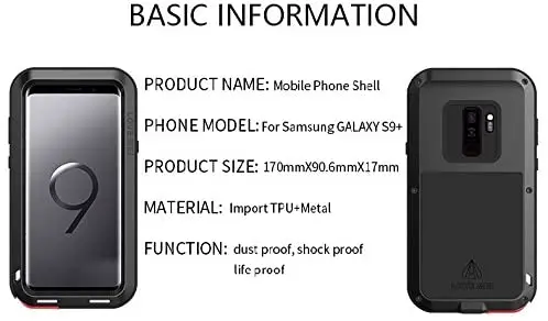 LJUBEZEN MEI Shockproof Silikonski Aluminij Kovinski Oklep Tank Težka Ohišje za Samsung Galaxy S9 Plus S8 Plus Note9 Opomba 10 Pro Primeru 3