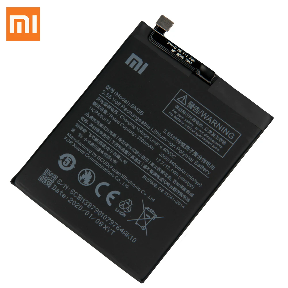 Originalne Nadomestne Baterije Za Xiaomi MIX2 MIX 2 BM3B Pristno Baterijo Telefona 3400mAh 4