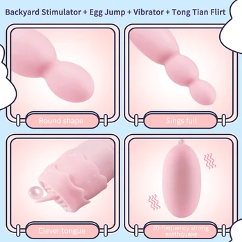 20 Hitrosti Jezika Ustni Lizanje Vibratorji USB Vibracijsko Jajce G-spot Vagina Masaža Klitoris Stimulator Spolnih Igrač za Ženske Sex Shop 2