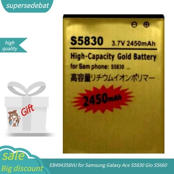 Supersedebat Bateria za Samsung Galaxy Ace S5830 Gio S5660 S7250D S5670 Pro S7510 I569 I579 GT-S6102 S6818 S6802 I619 Baterije 5