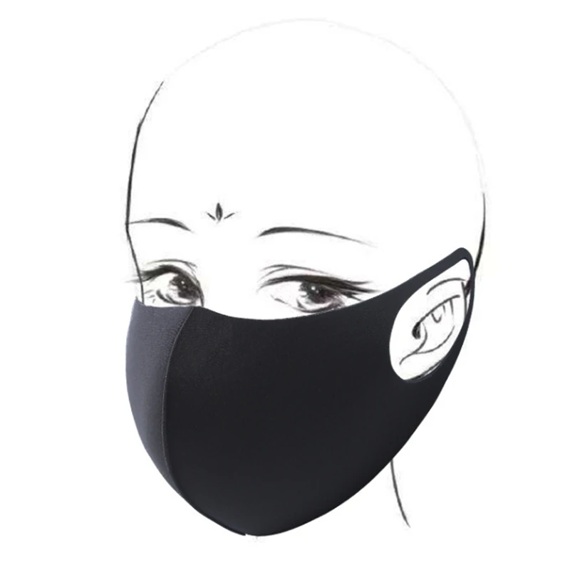 Usta Maske Moda Respirator Stroj za Večkratno uporabo Črno Masko Za Odrasle Dustproof Goba maske Usta maske 5