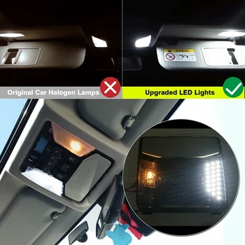 Avto Bela LED Notranjosti Nadgradnjo Svetlobe Sijalka Komplet za Toyota RAV4 2019 2020 0